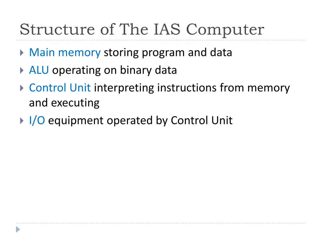 structure of the ias computer 1