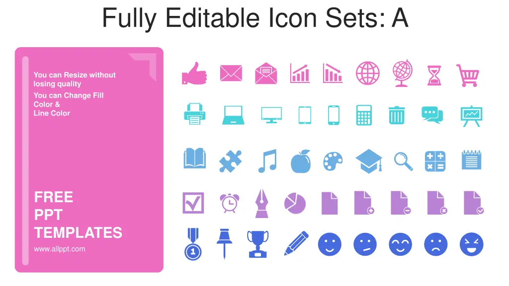 fully editable icon sets a