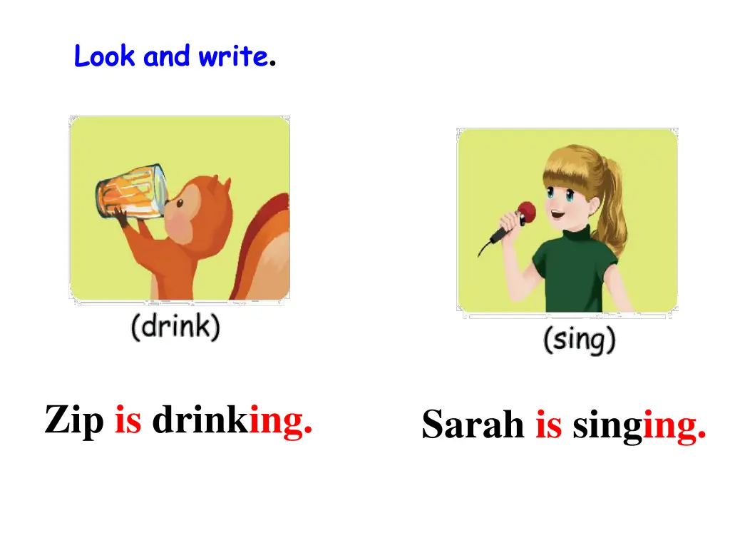 look and write