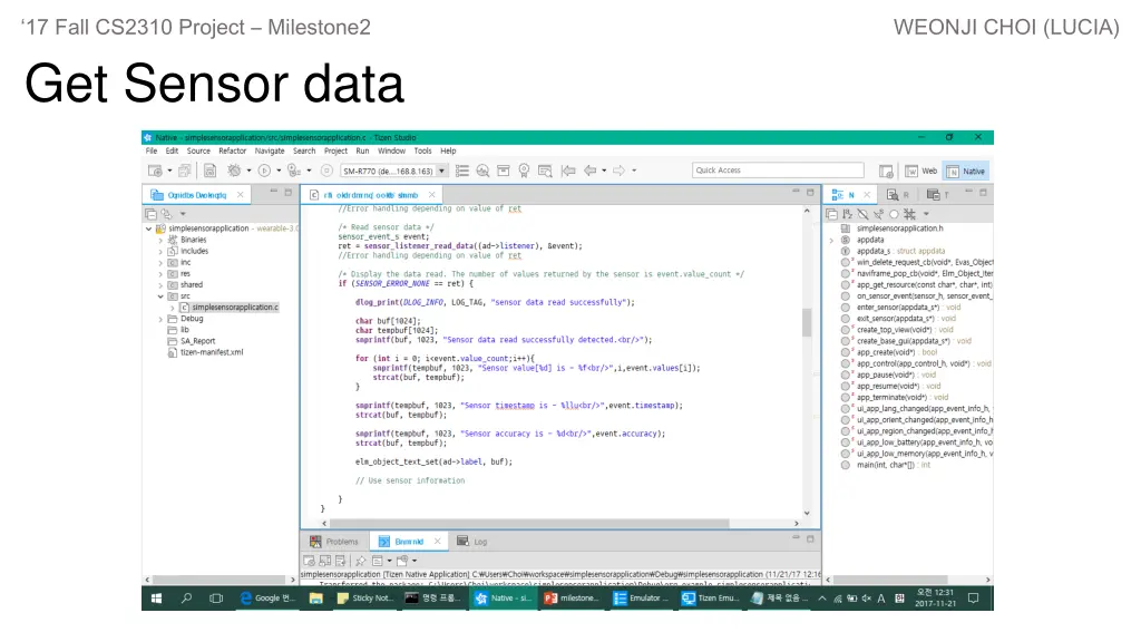 17 fall cs2310 project milestone2 weonji choi 1