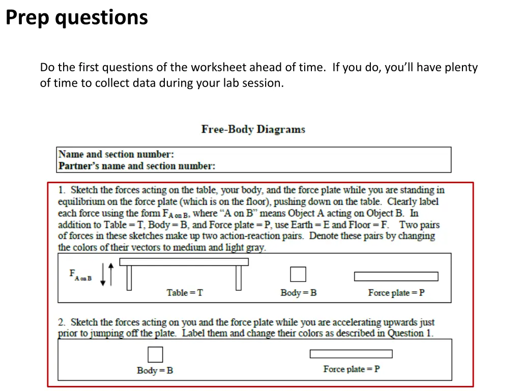 prep questions