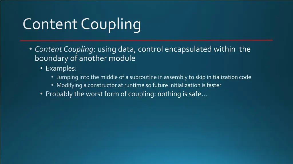 content coupling