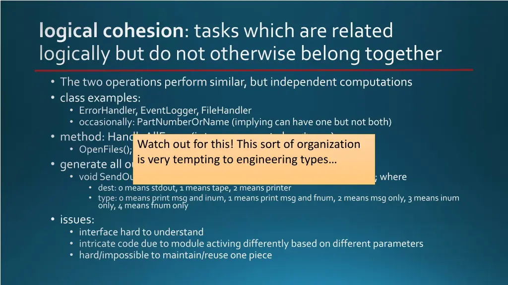 logical cohesion tasks which are related