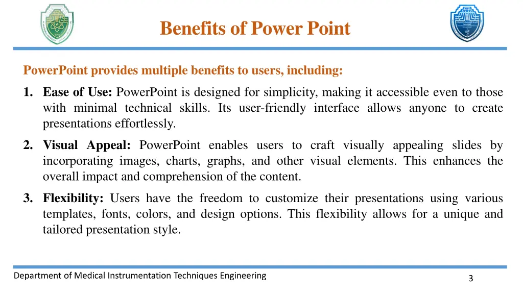 benefits of power point