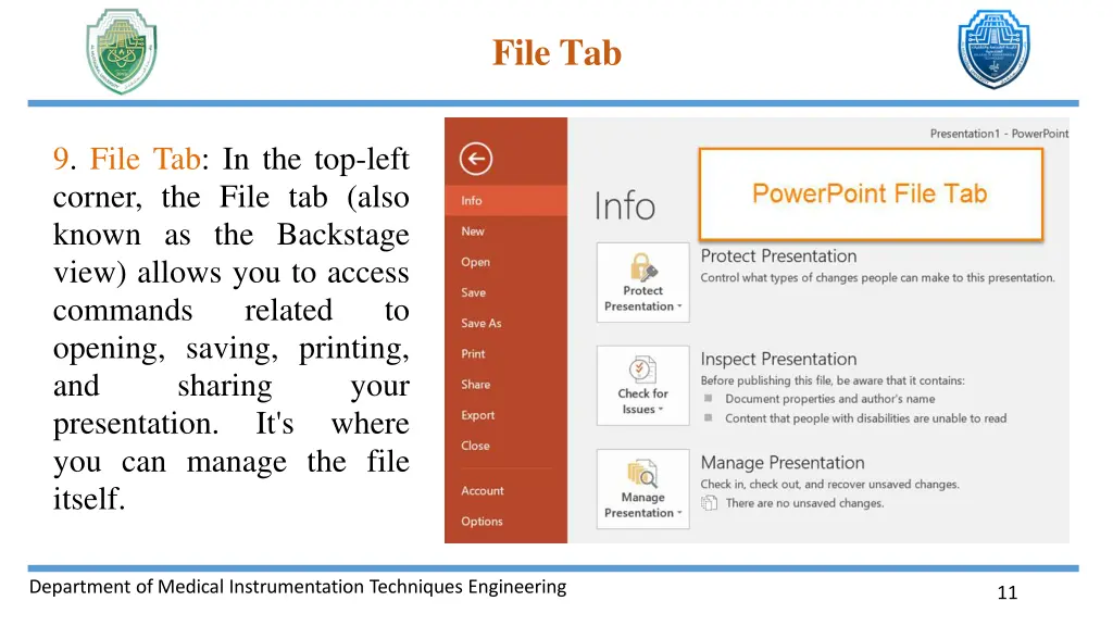 file tab