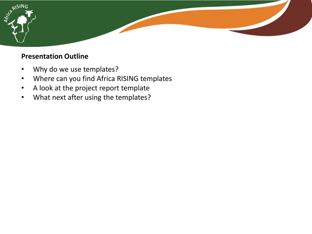presentation outline