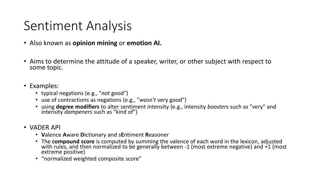 sentiment analysis