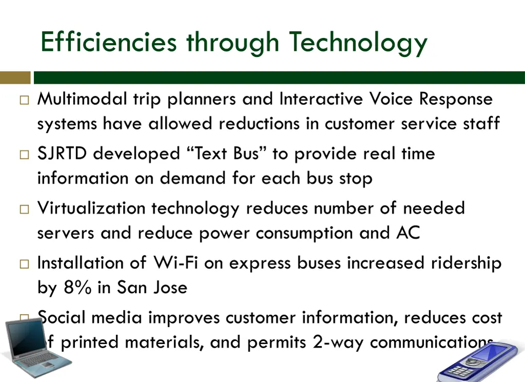 efficiencies through technology 1