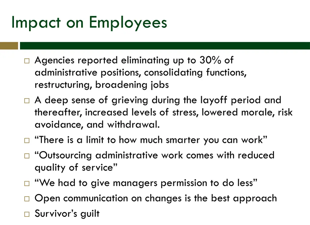 impact on employees 1