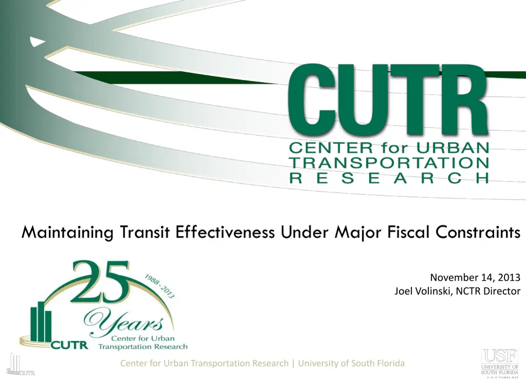 maintaining transit effectiveness under major