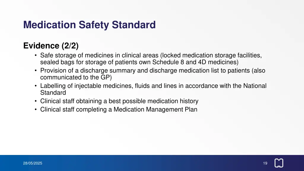 medication safety standard 1