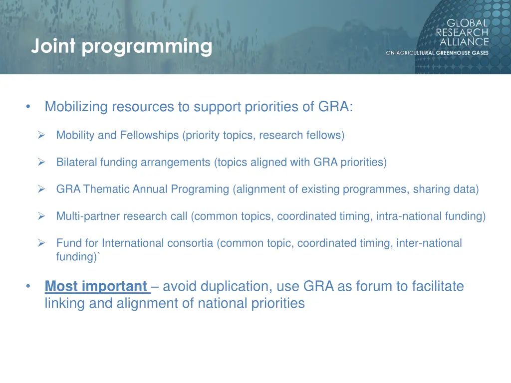 joint programming