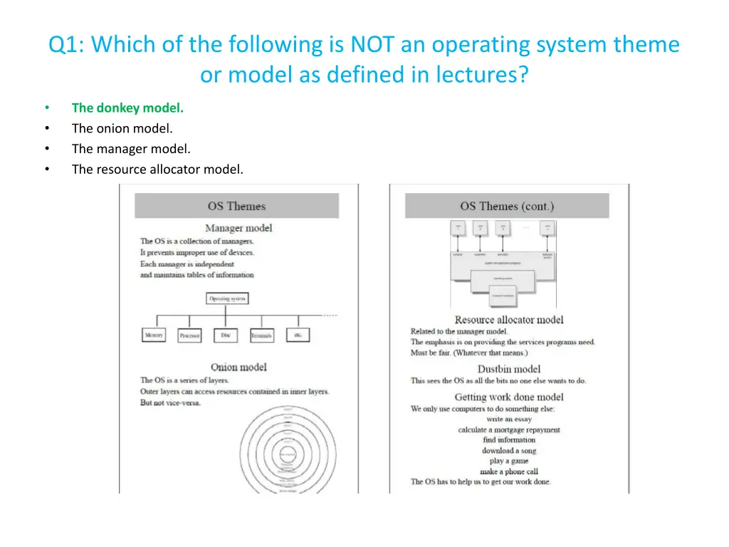 q1 which of the following is not an operating