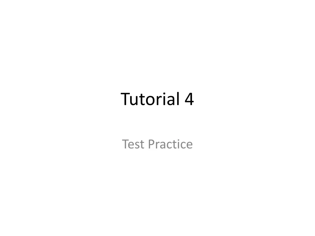 tutorial 4