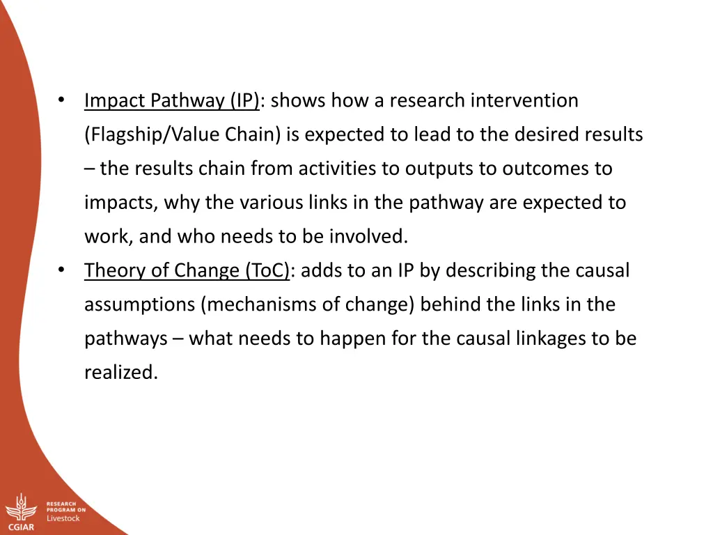 impact pathway ip shows how a research