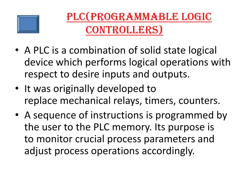 plc programmable logic controllers