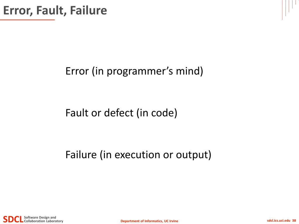 error fault failure