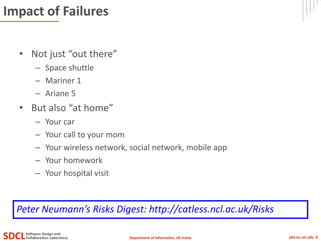 impact of failures