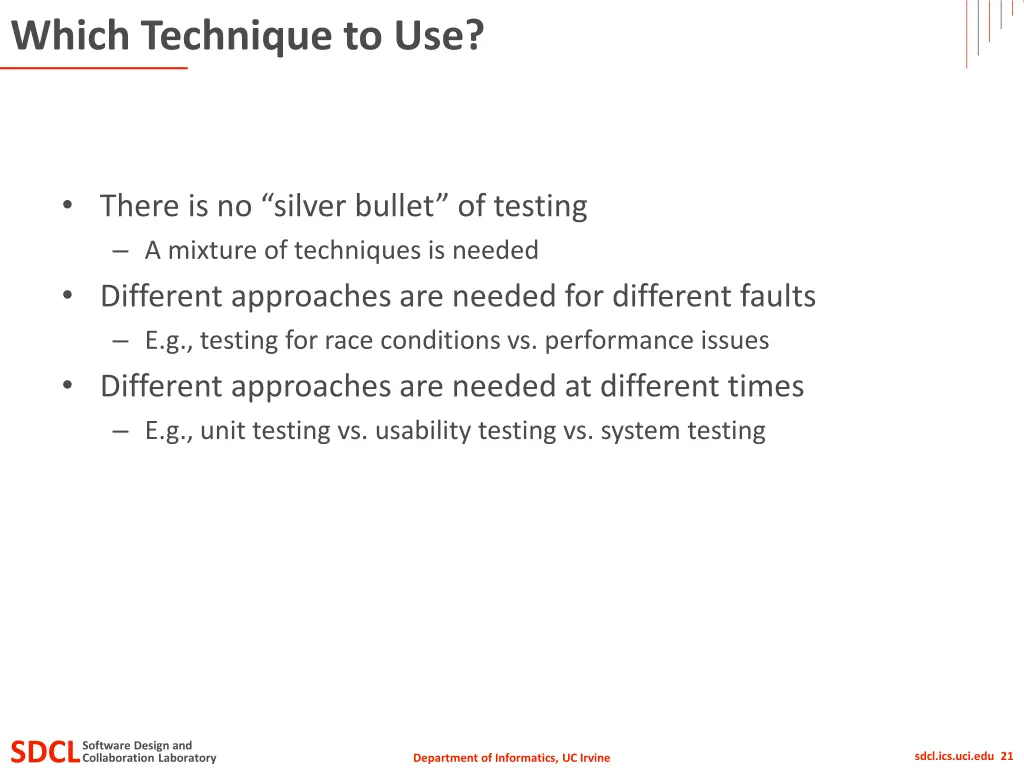 which technique to use