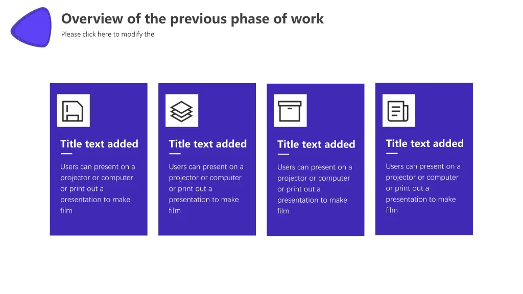overview of the previous phase of work 1