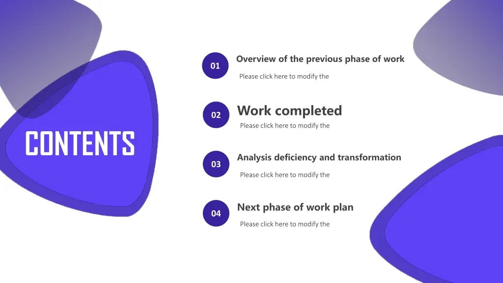 overview of the previous phase of work
