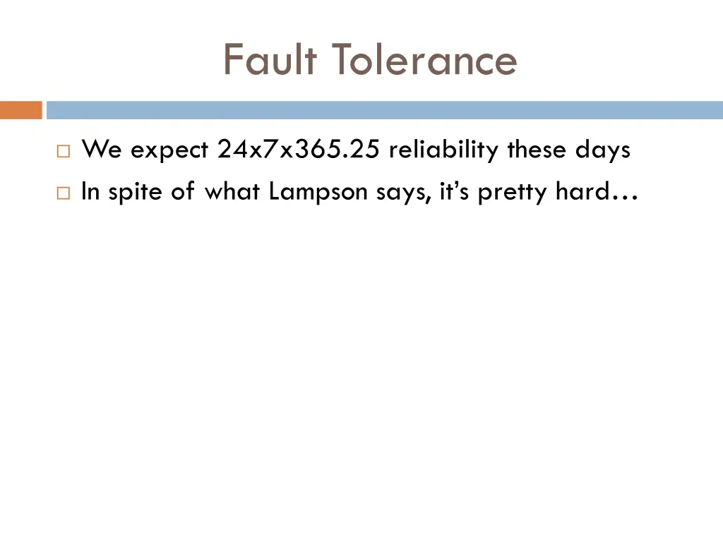 fault tolerance