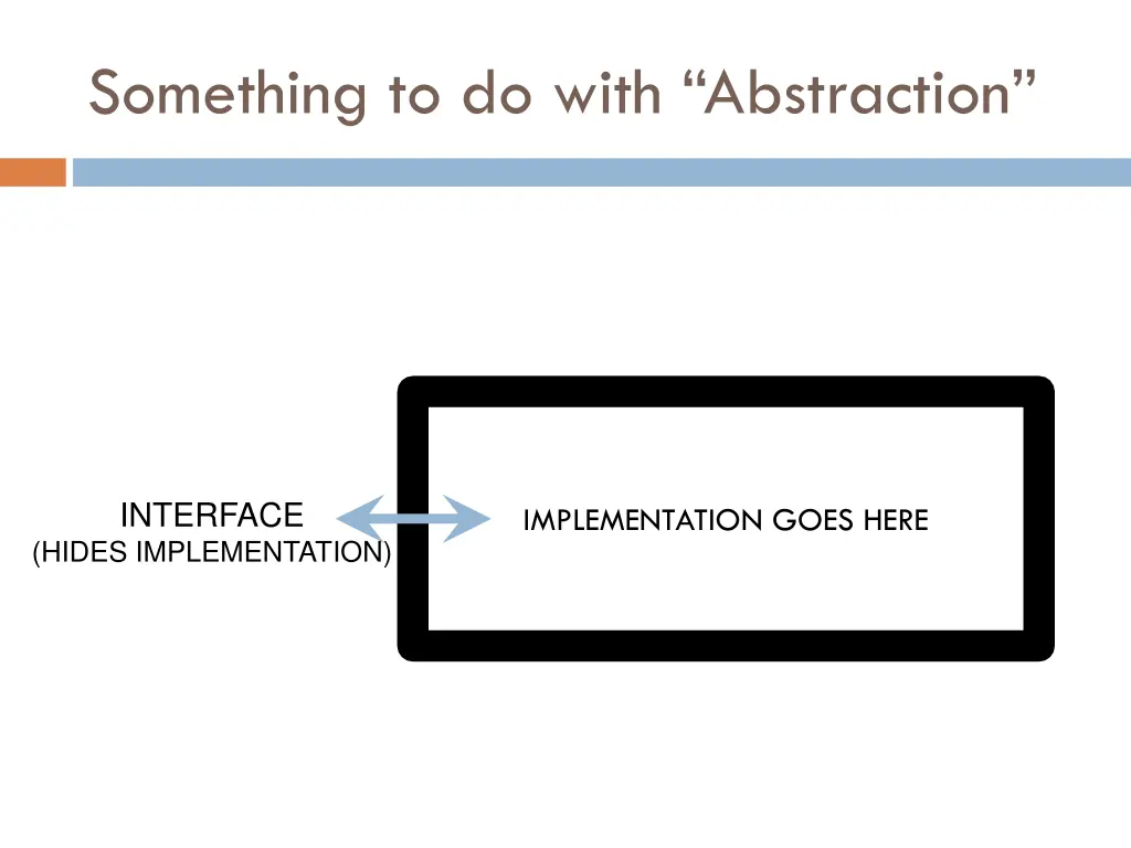 something to do with abstraction