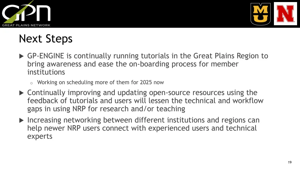 next steps