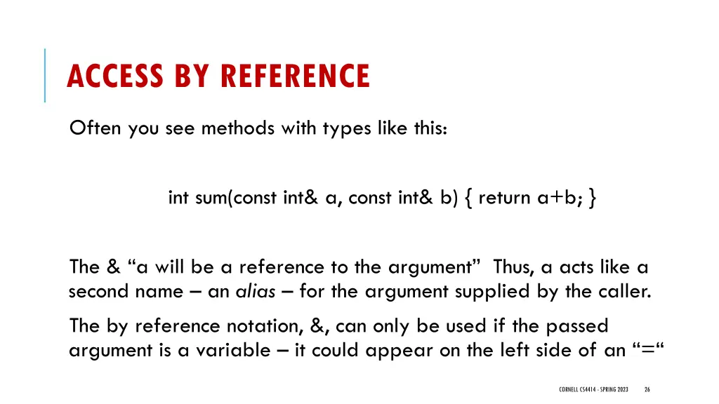 access by reference