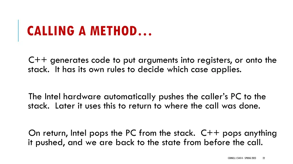 calling a method