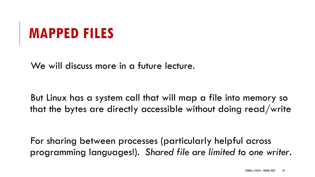 mapped files