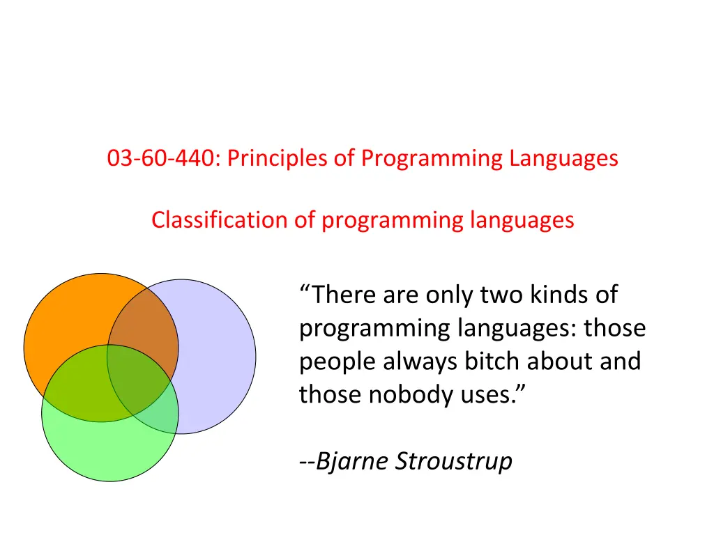 03 60 440 principles of programming languages