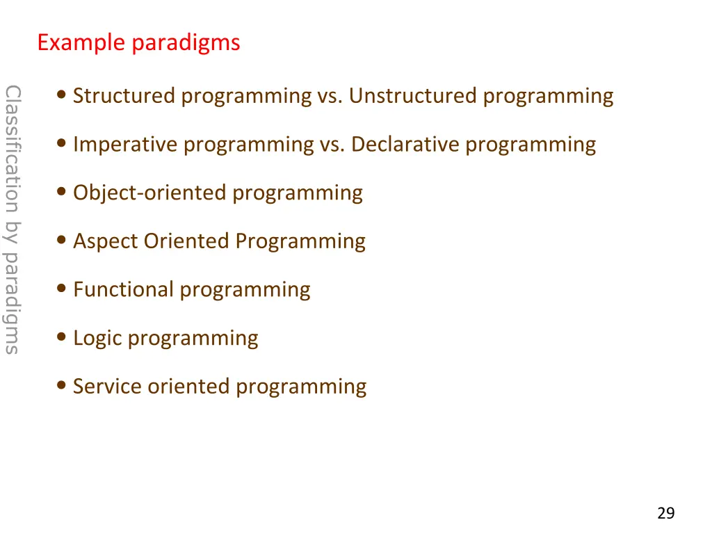 example paradigms