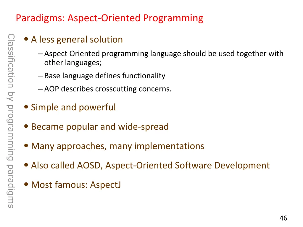 paradigms aspect oriented programming