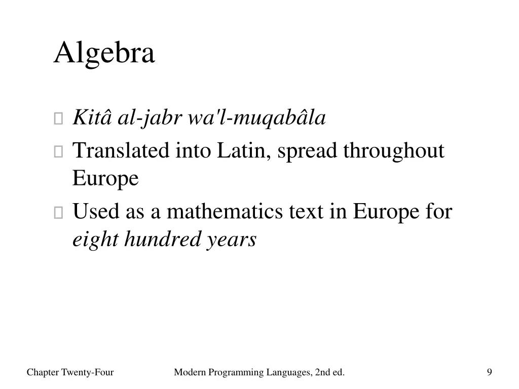 algebra