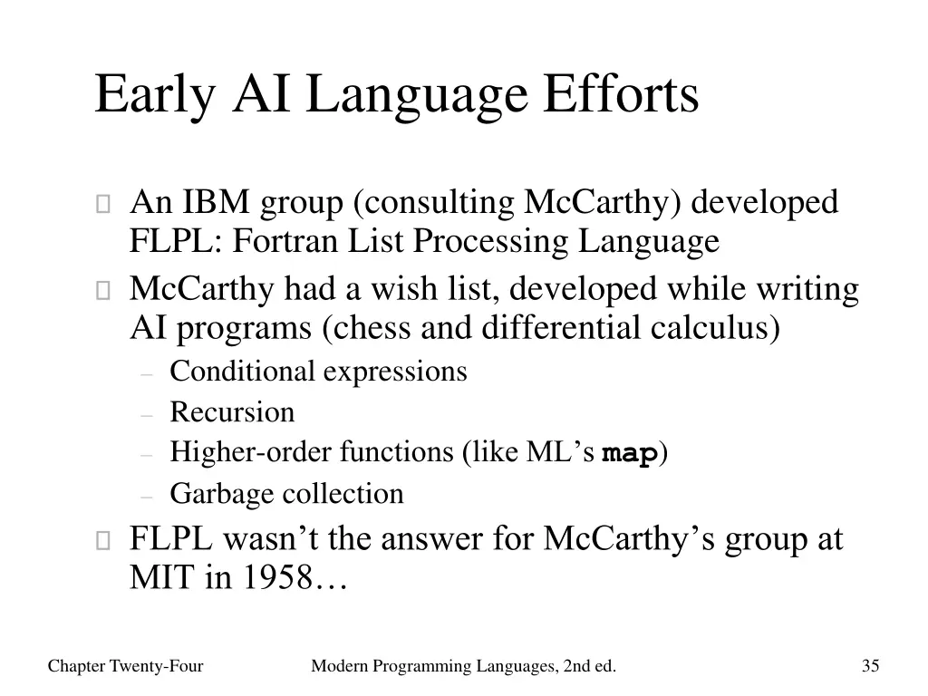 early ai language efforts