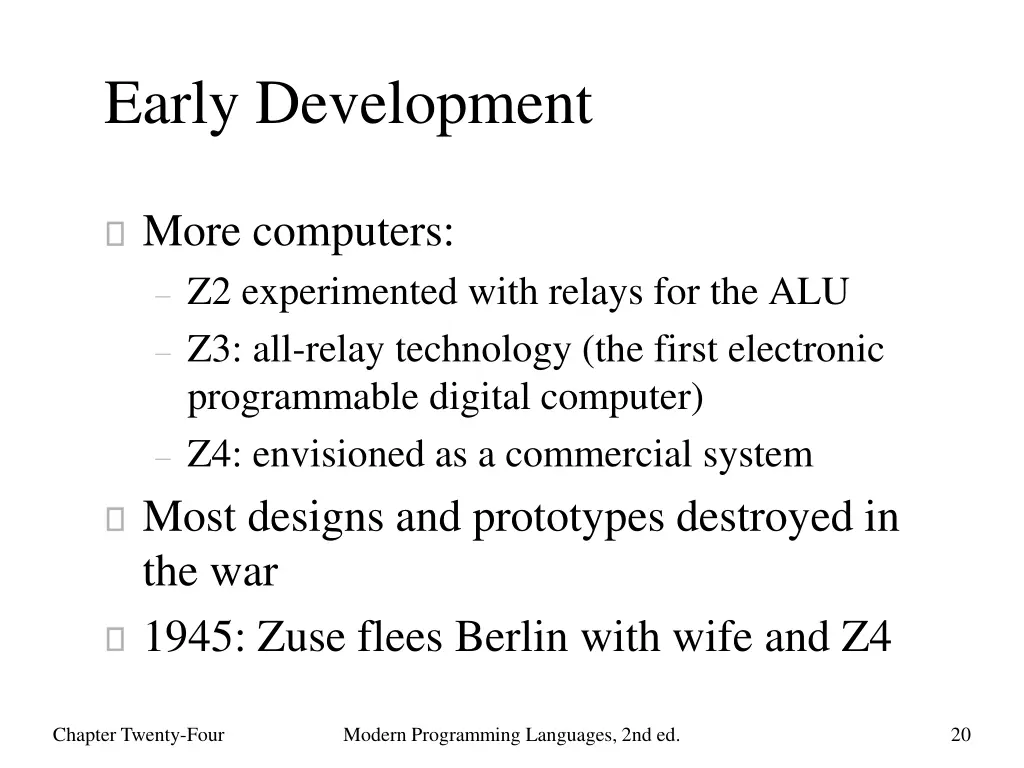early development