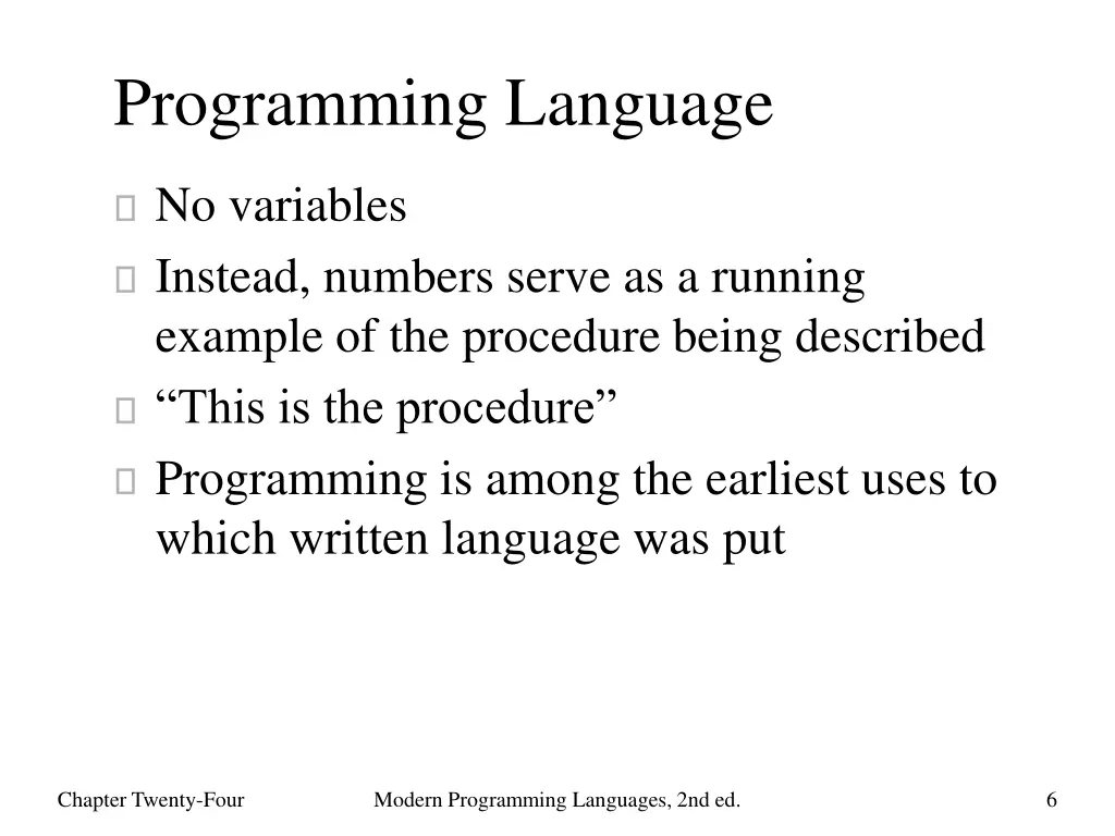programming language