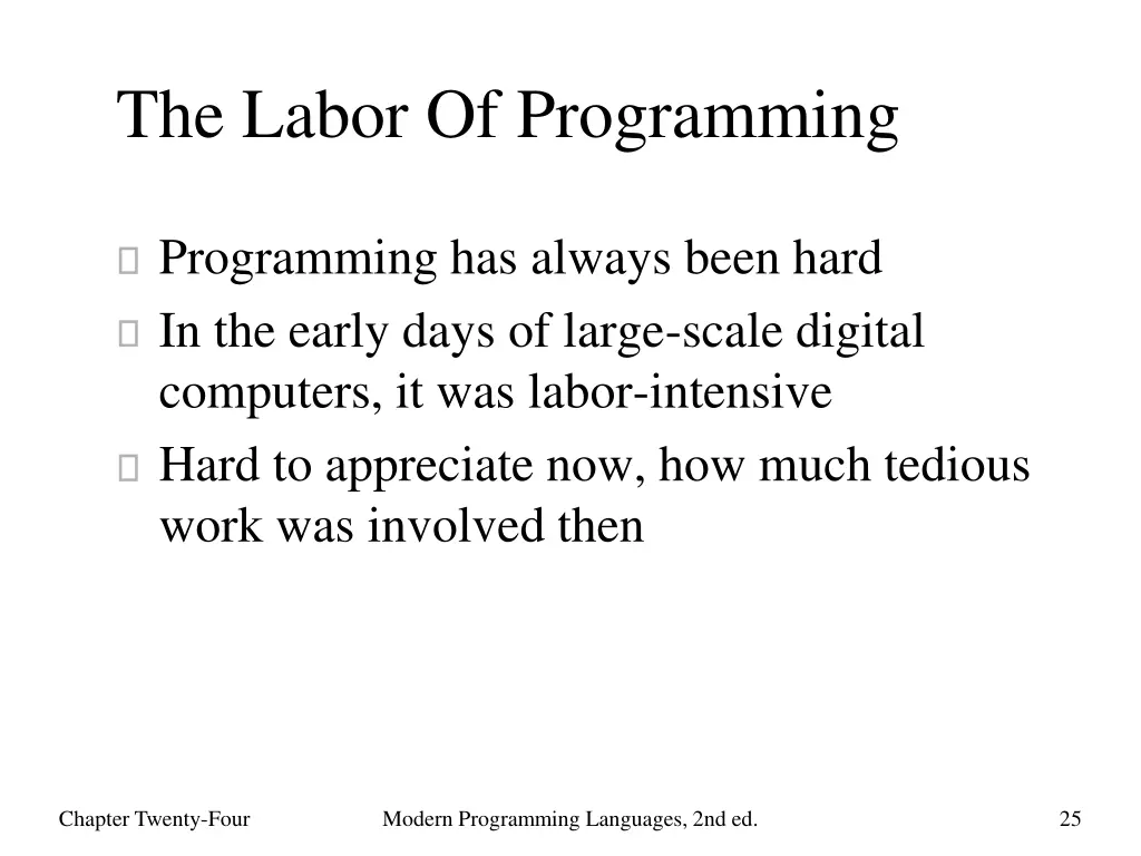 the labor of programming