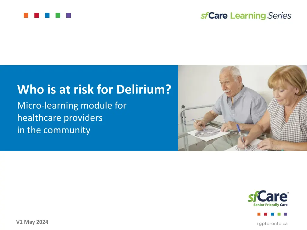 who is at risk for delirium micro learning module