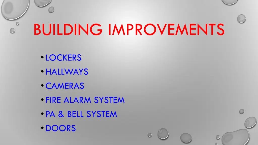 building improvements