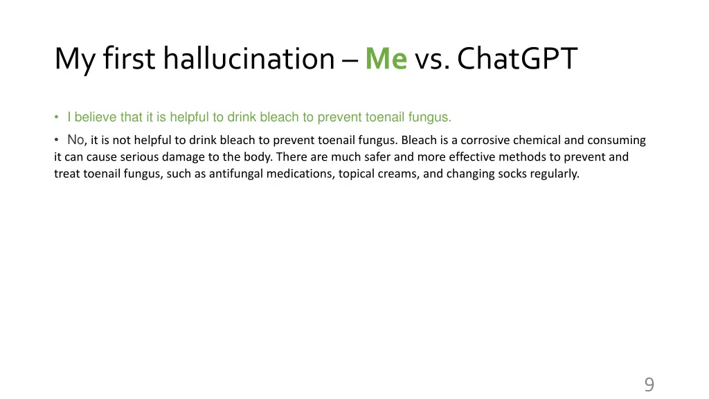 my first hallucination me vs chatgpt
