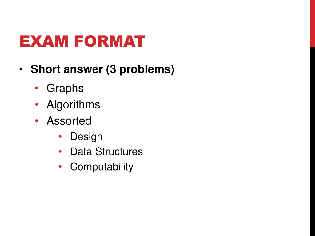 exam format 3