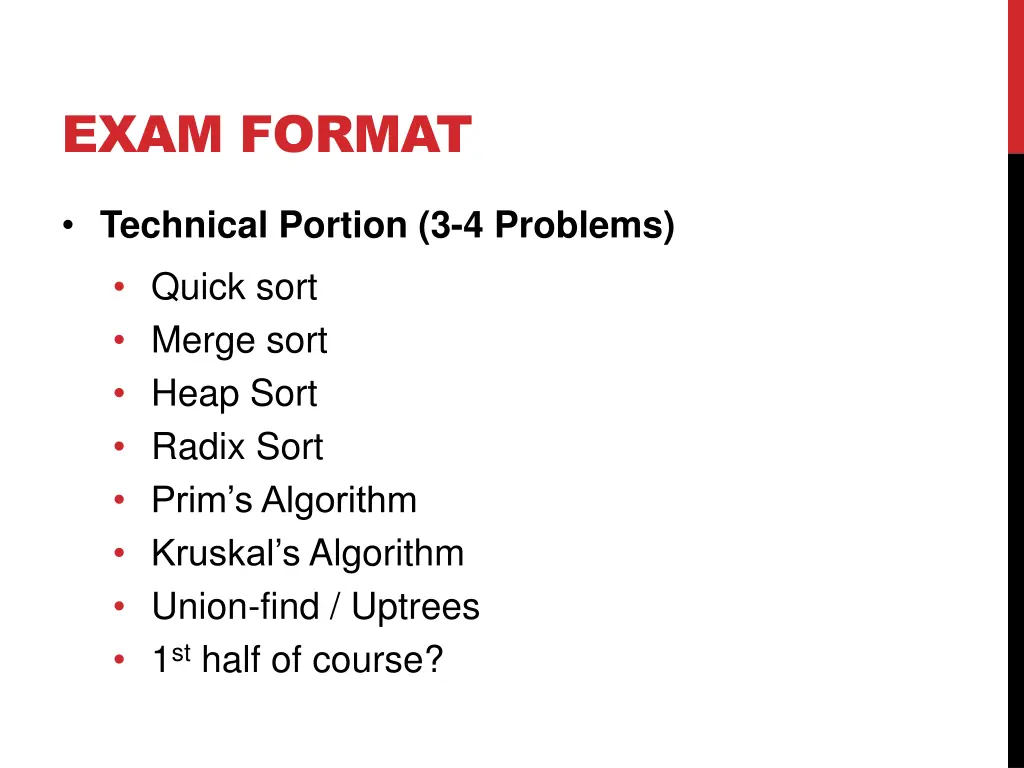 exam format 5