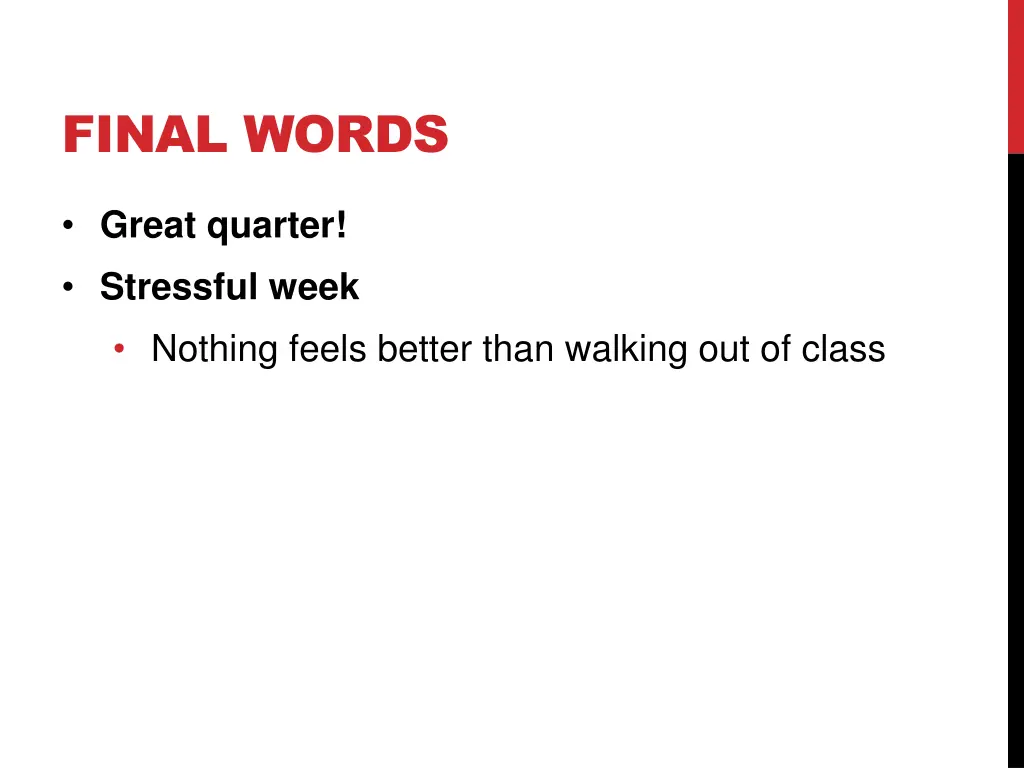 final words 1