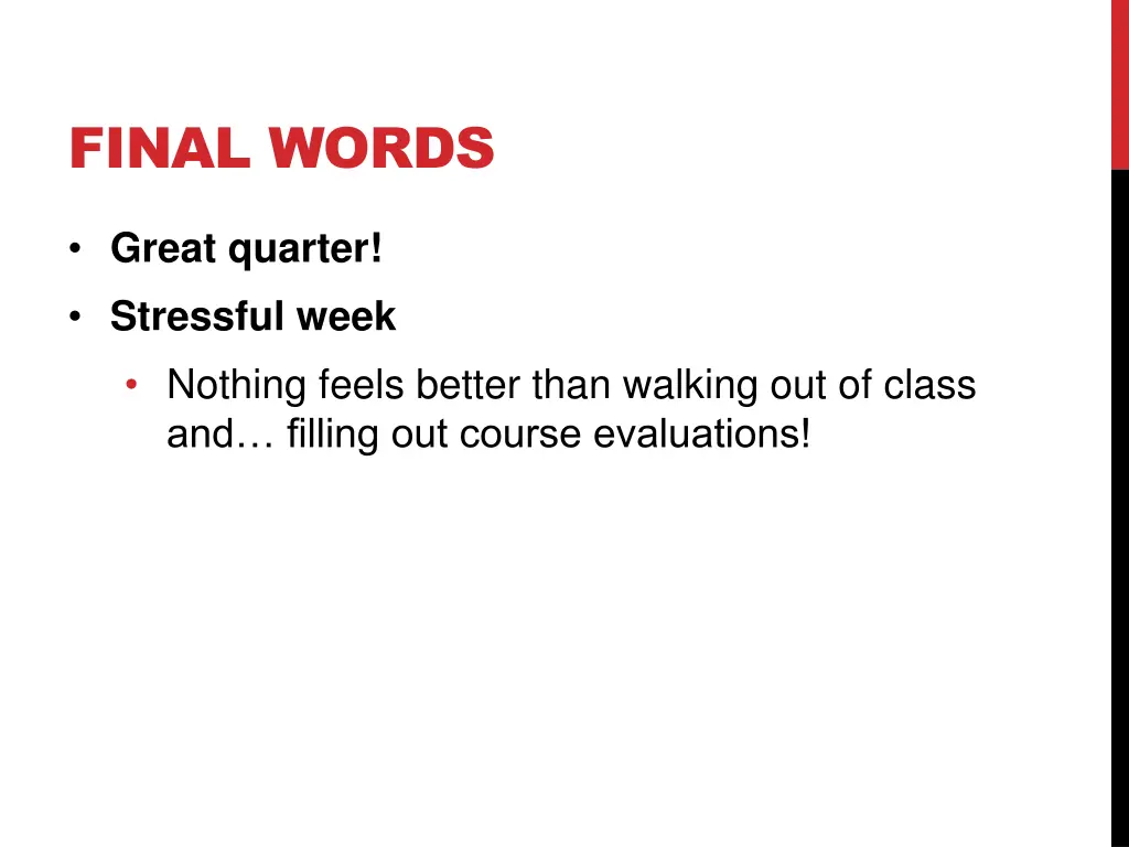 final words 2