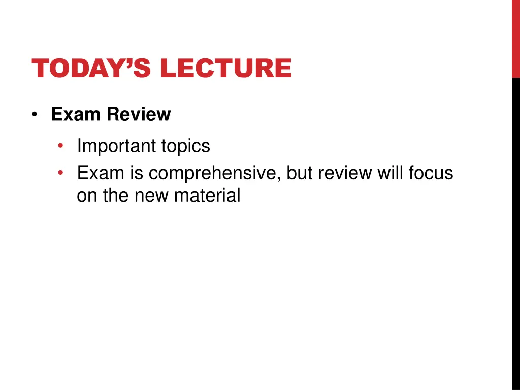 today s lecture