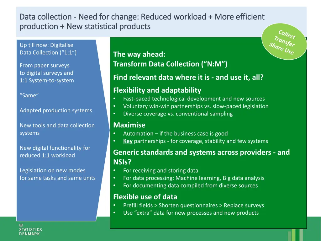 data collection data collection need for change