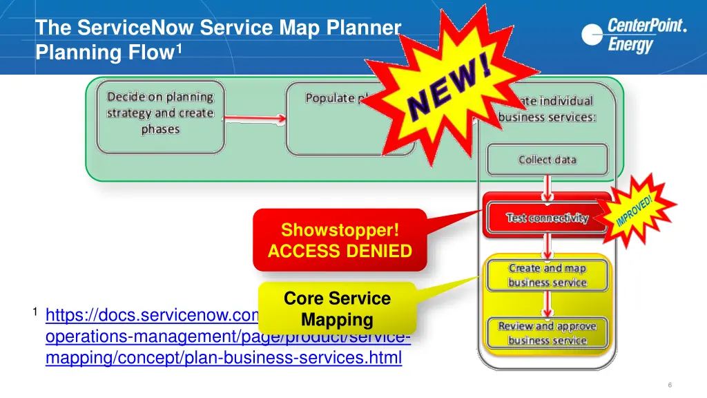 the servicenow service map planner planning flow 1