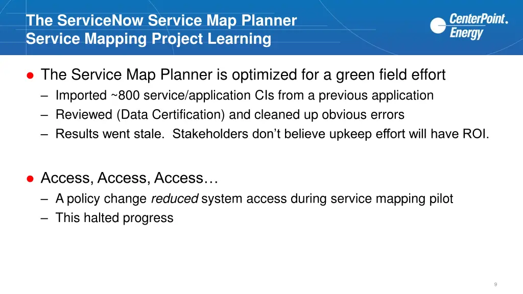 the servicenow service map planner service